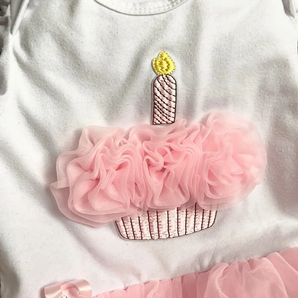 Baby First Birthday Cupcake Tutu Onesie